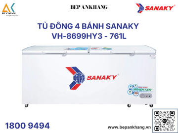 Tủ đông Sanaky VH-8699HY3 Inverter 761 lít
